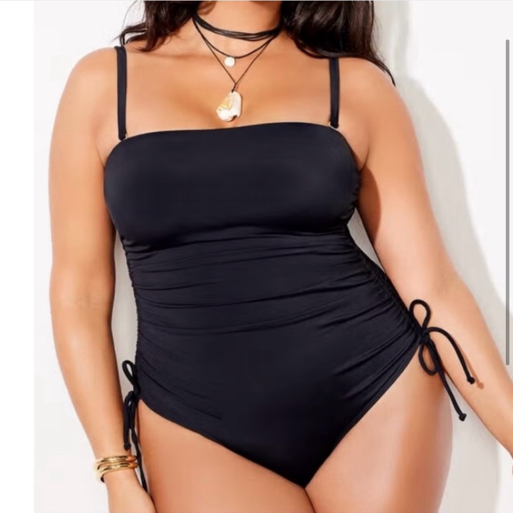 Swim suits for all black tie side one piece